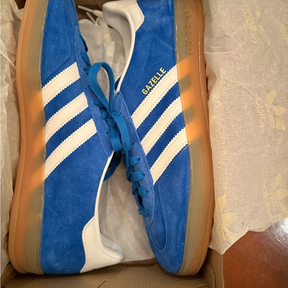 Adidas Blue and White Retro Sneakers